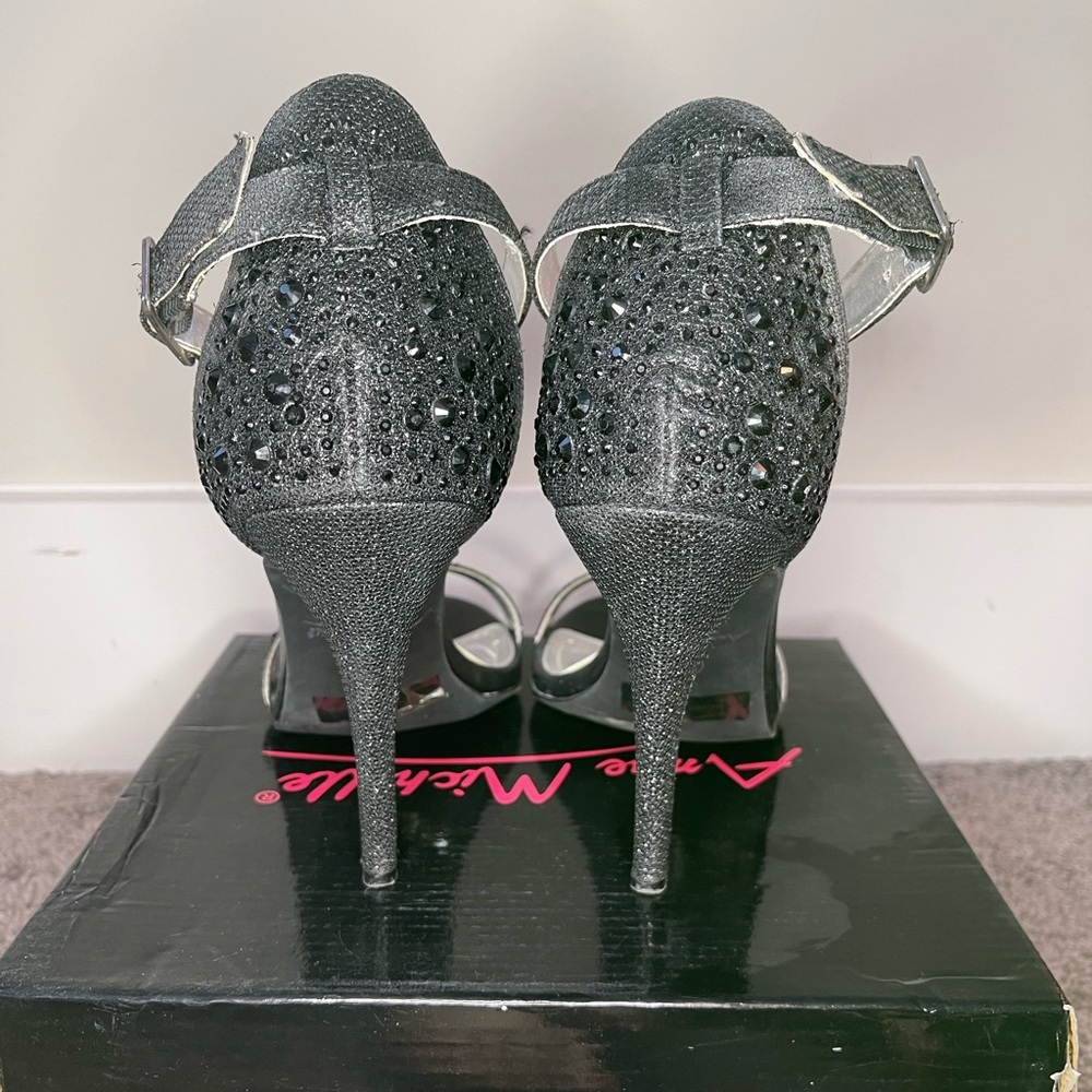Black bling heels.